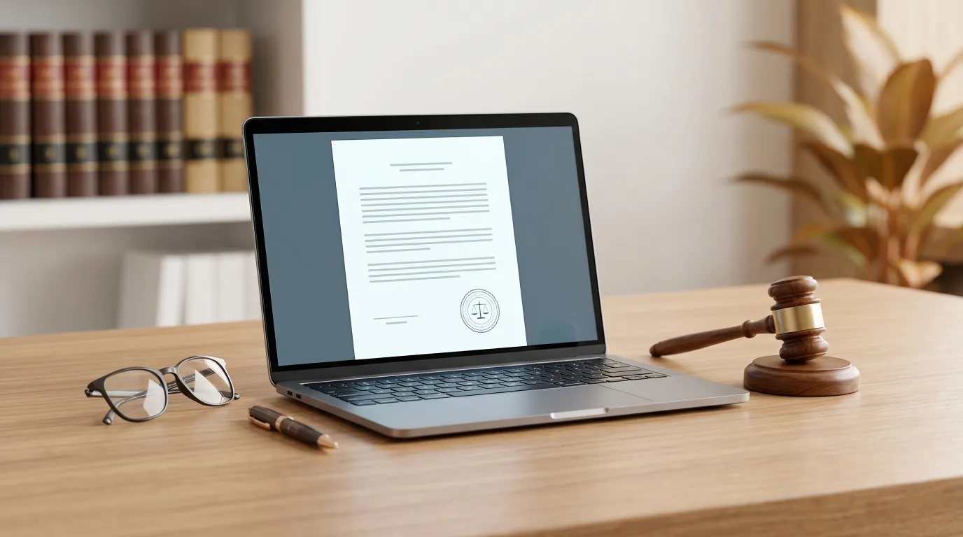 Imagem de um notebook com texto representando acao de indenizacao no JEC sem advogado